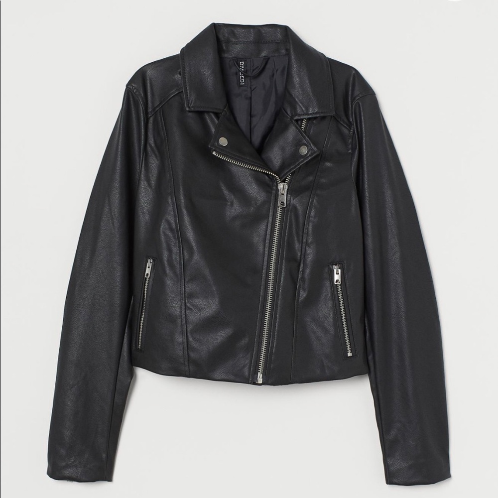 BNWT Faux Leather Biker Crop Jacket